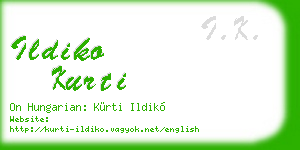 ildiko kurti business card